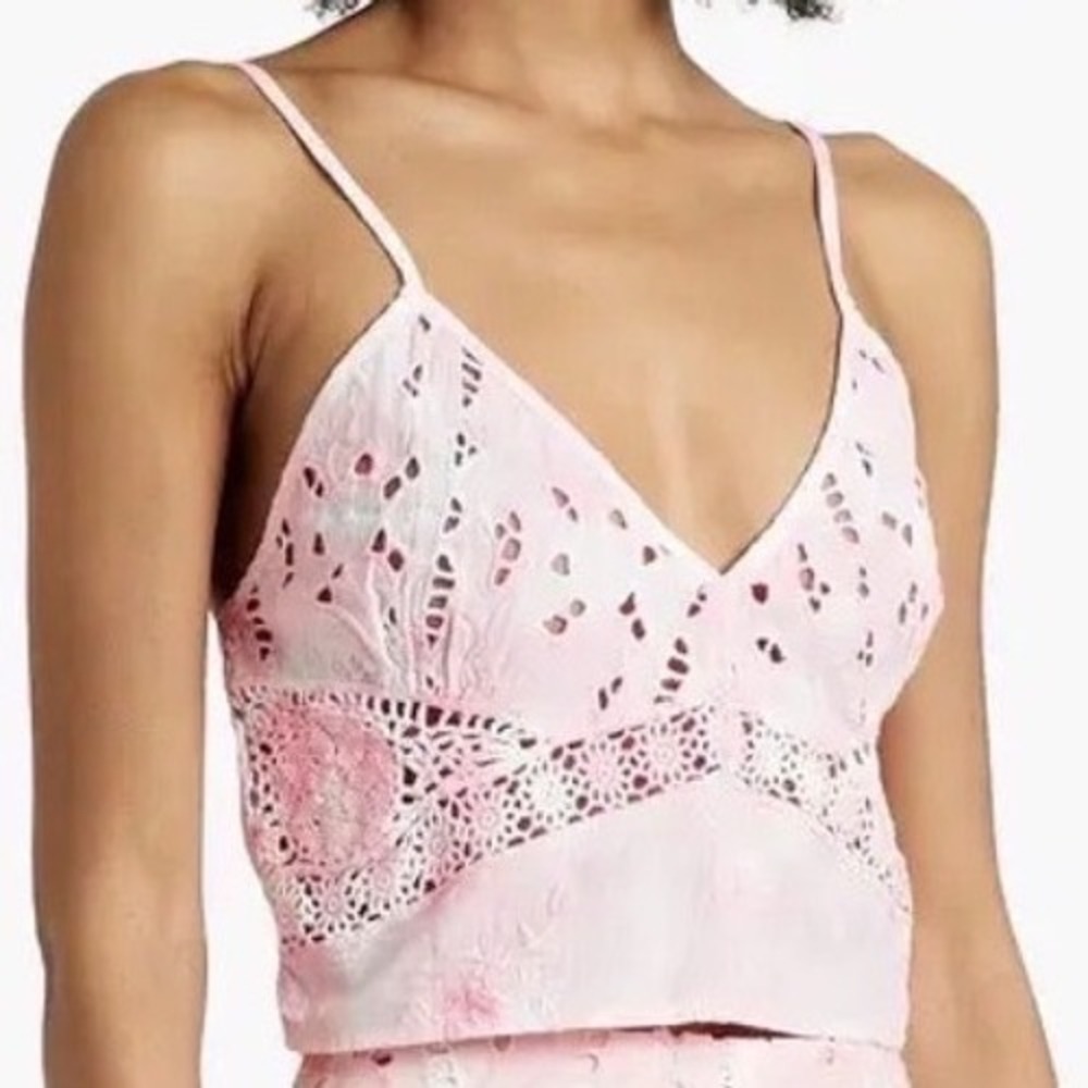 LoveShackFancy Mizu Crop Top & Geanie Skirt Set Top Sz 4 Skirt Sz Small $540 - Picture 2 of 9